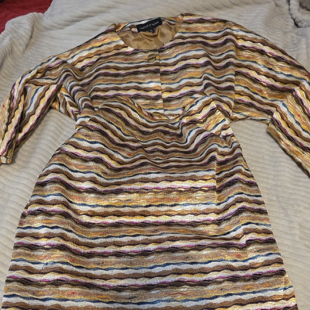 Chic Striped Long Sleeve Dress